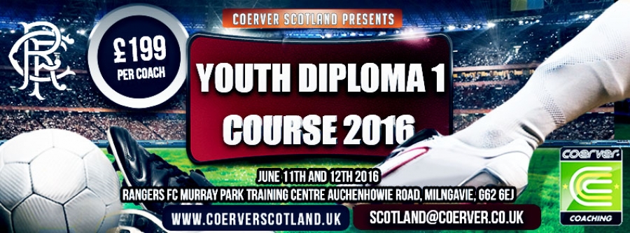 Coerver® Coaching Youth Diploma 1 2016 June 11th 12th at Murray Park