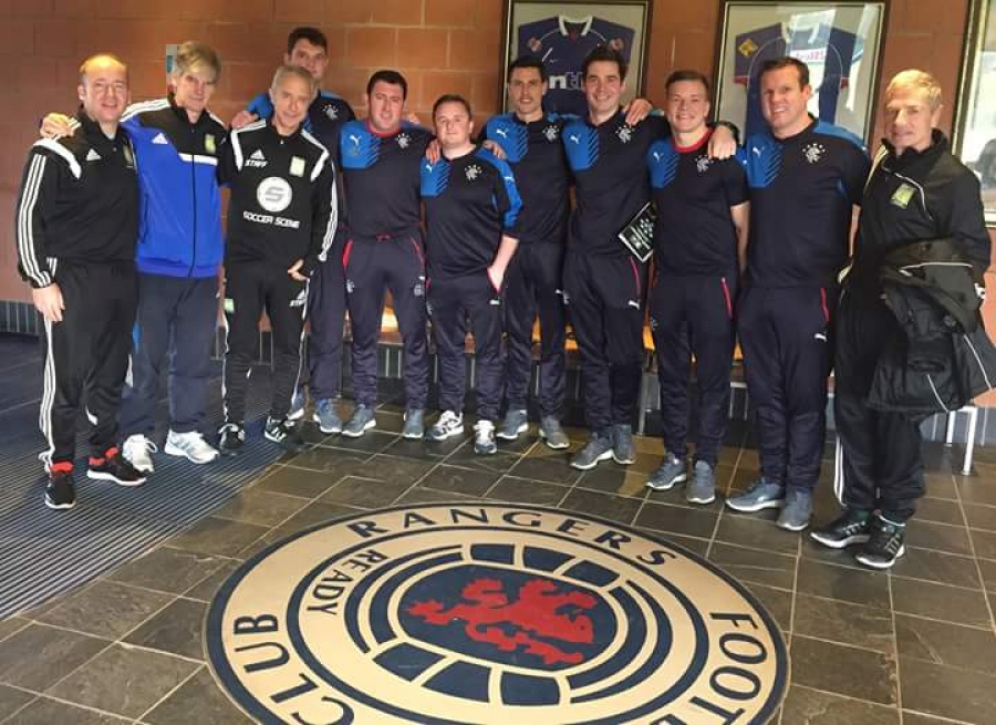 Coaches from Partner Club Rangers FC at 2015 Youth Diploma 2 course. This year&#039;s course takes place this weekend at Auchenhowie.